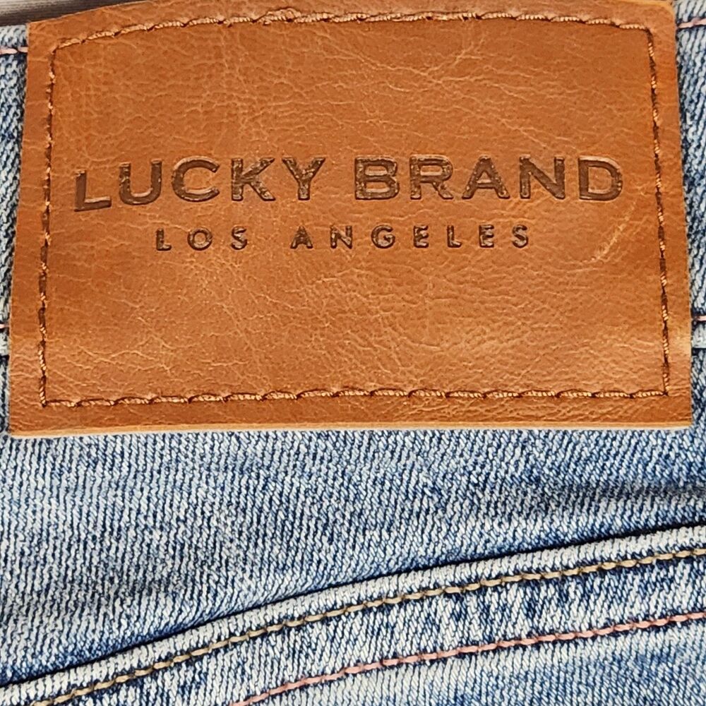 Lucky Brand Mid Rise Super Skinny Jeans Distressed Light Wash 6/28 - Picture 5 of 13
